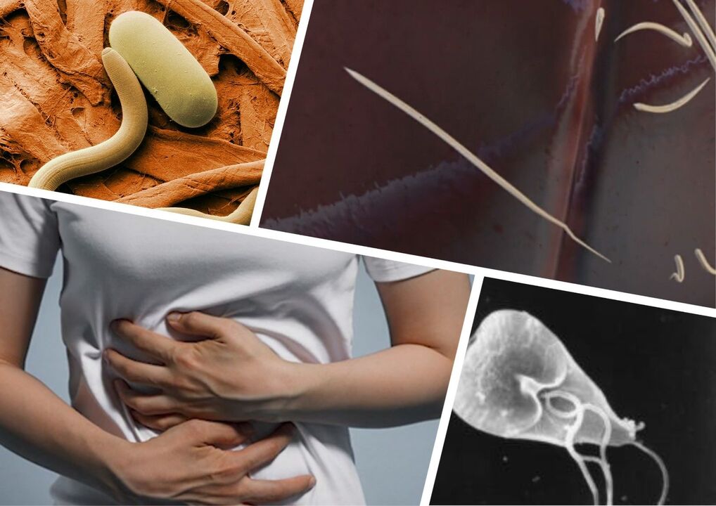 Parasites dans le corps humain